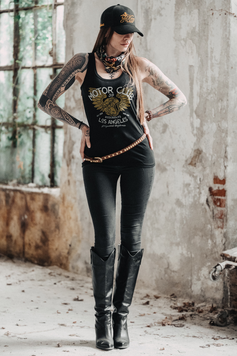 Rude Riders Canotta Donna Motor Brigade Nera Negozi Online