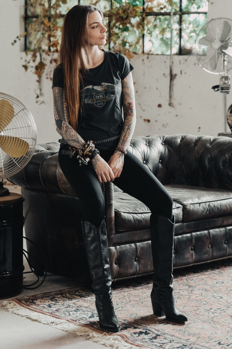 Rude Riders T-Shirt Donna Support Presa