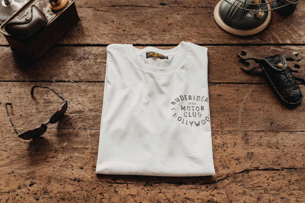 Rude Riders T-Shirt Uomo Motor Club Bianca In Saldo