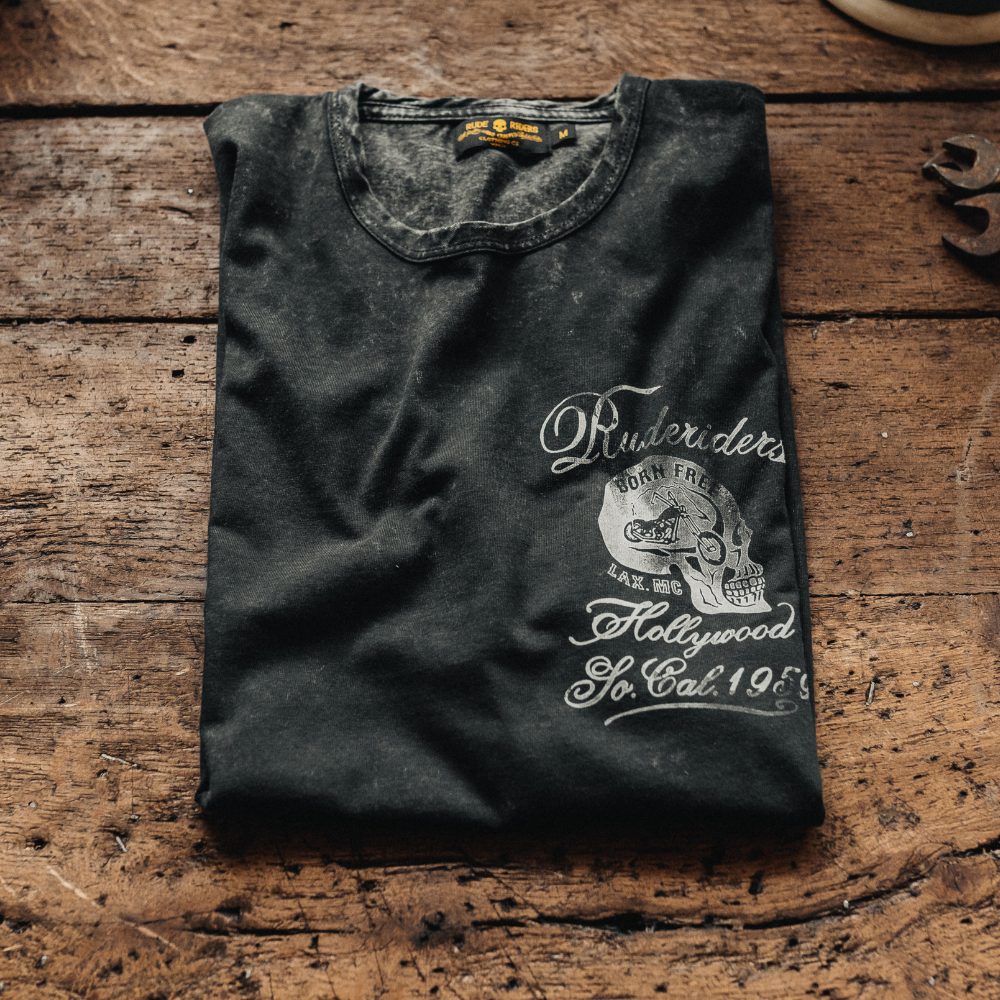 Rude Riders T-Shirt Uomo Born Free Nuovo