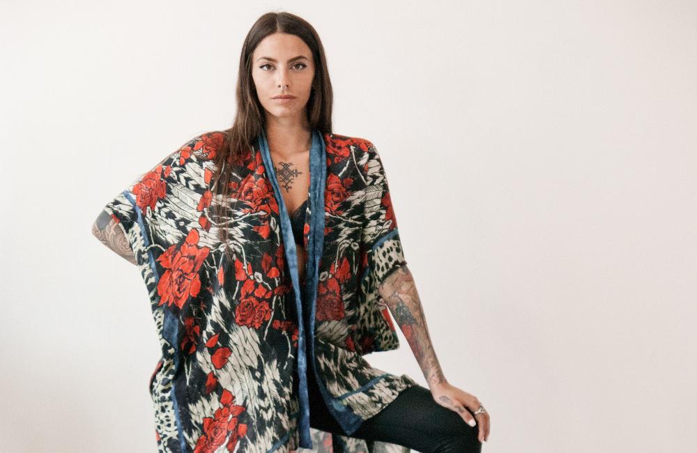 Rude Riders Kimono Donna Roses Qualità