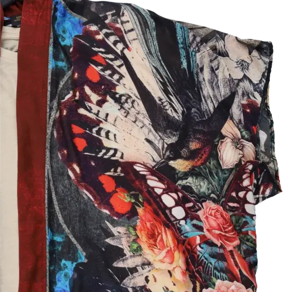 Rude Riders Kimono Donna Skull & Roses Spedizione Gratuita