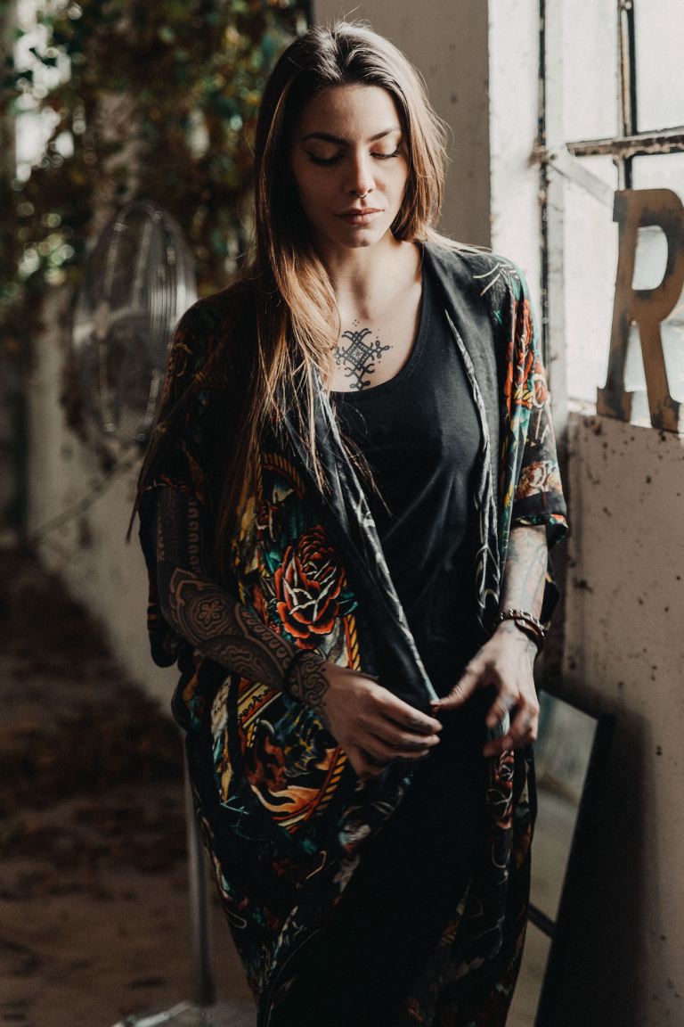 Rude Riders Kimono Skull&Butterfly Negozi Online