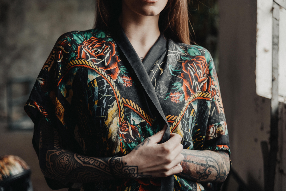 Rude Riders Kimono Skull&Butterfly Negozi Online