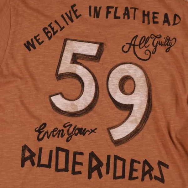 Rude Riders T-Shirt Uomo Flat Head Limited Ed Offerta
