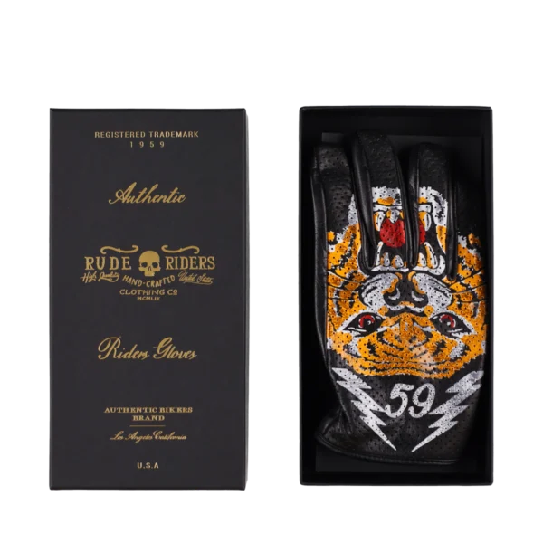 Rude Riders Guanti moto in pelle Tiger Online