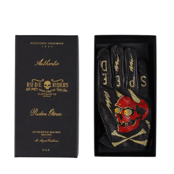 Rude Riders Guanti moto in pelle Speed Demon Outlet