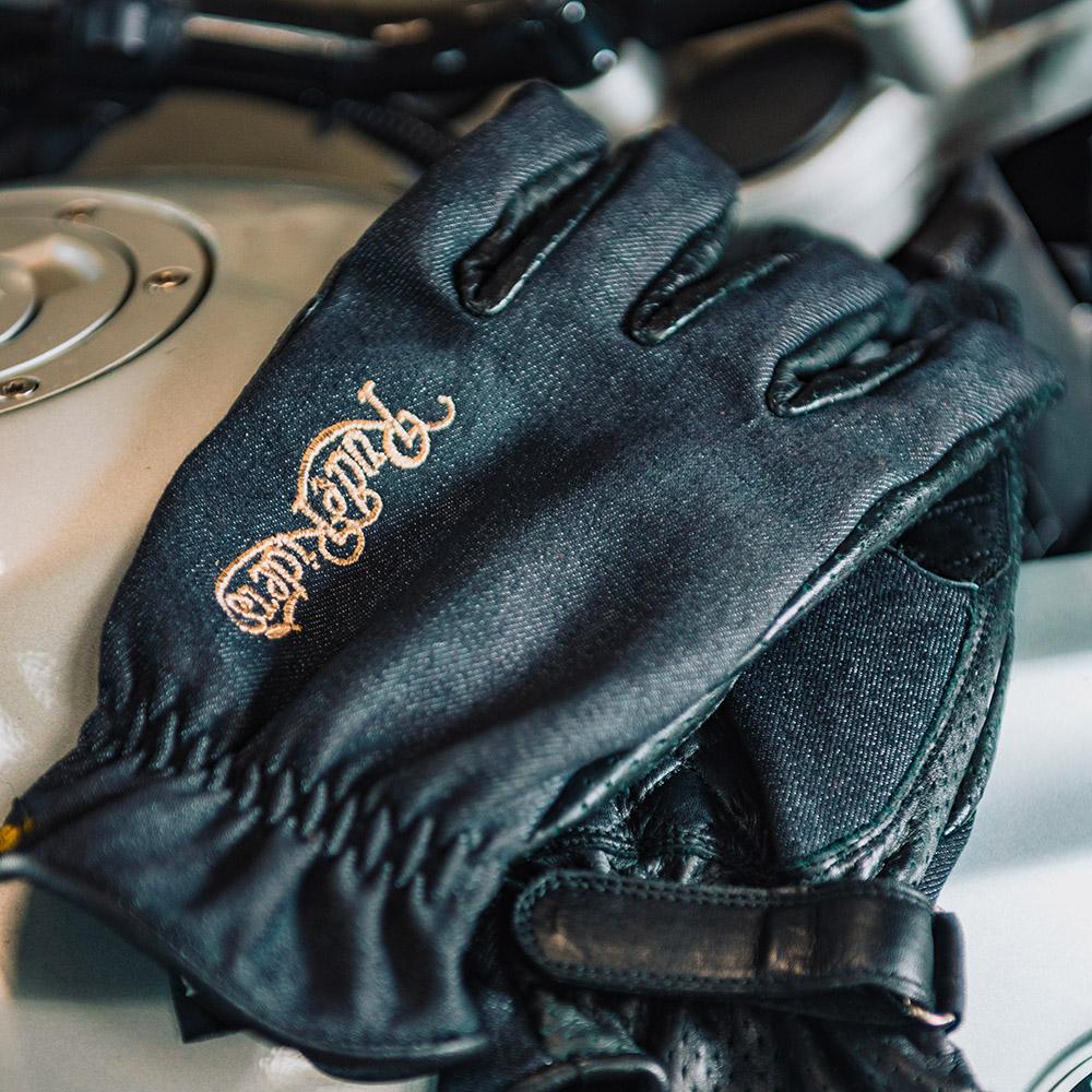 Rude Riders Guanti moto Urban Denim Black Vendite Flash