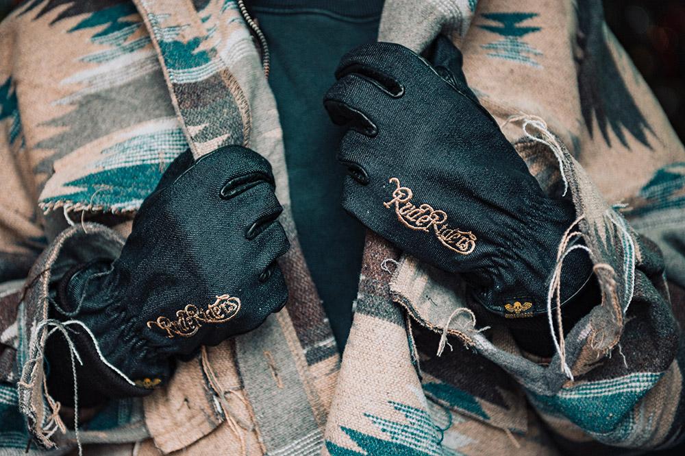 Rude Riders Guanti moto Urban Denim Black Vendite Flash