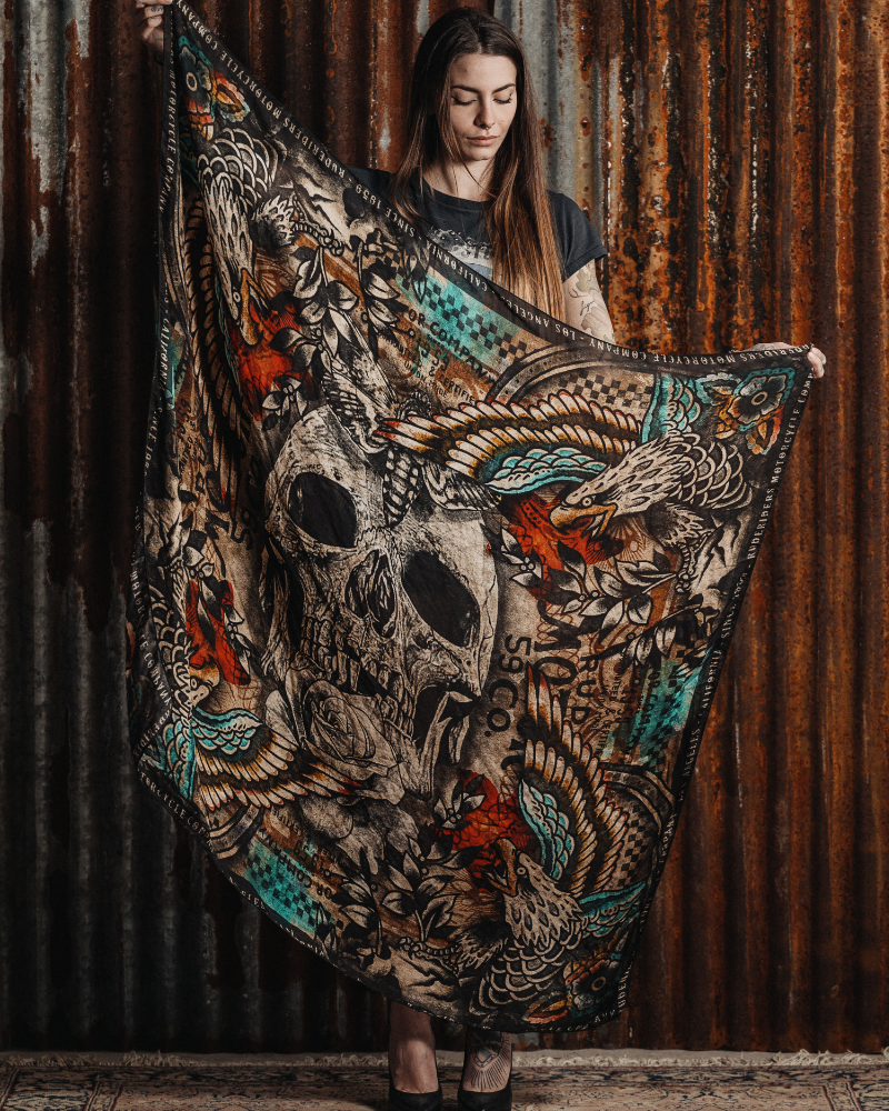 Rude Riders Foulard Skull & Eagle Vendite Flash