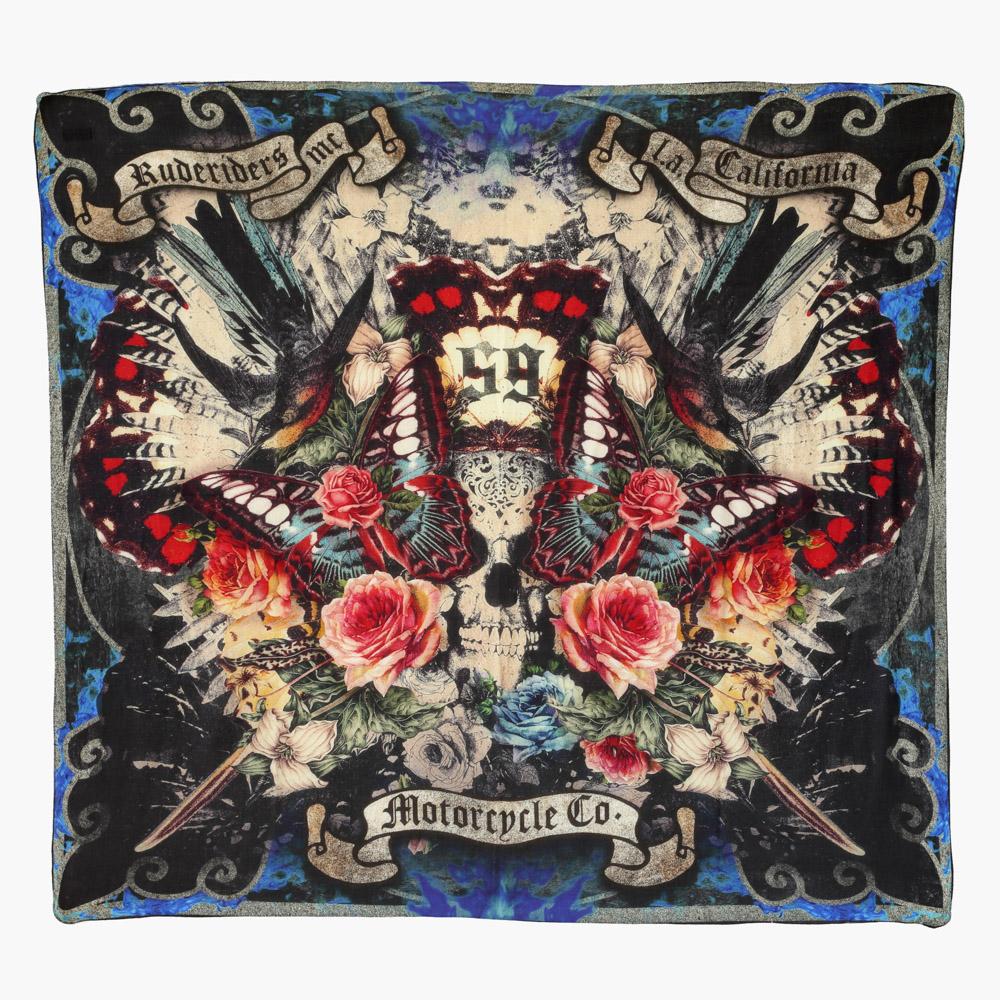 Rude Riders Foulard Skull & Roses Acquista Ora
