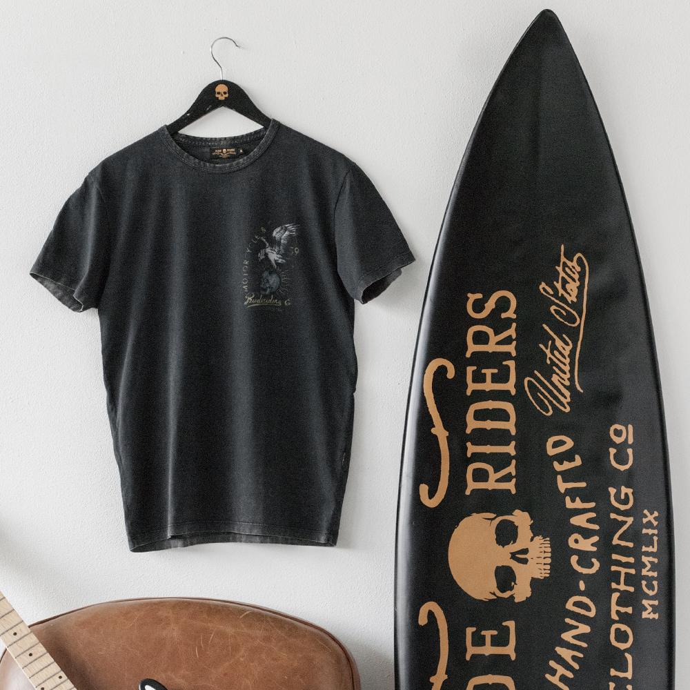 Rude Riders T-Shirt Uomo Skull & Eagle 2025