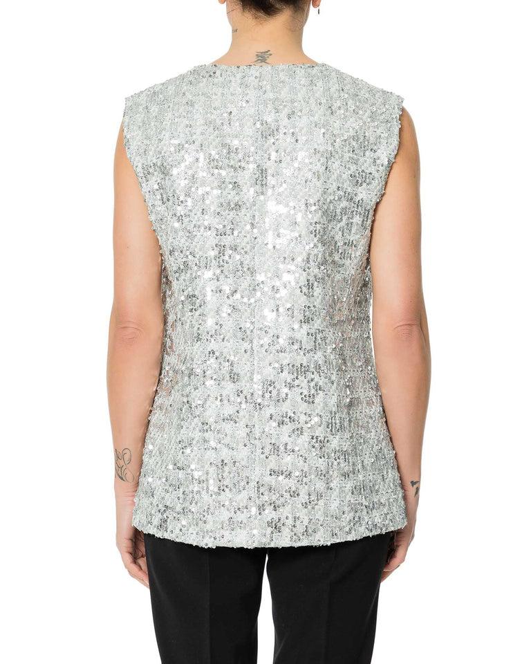 Rrue Bisquit GILET CHANEL PAILLETTES Qualità Garantita