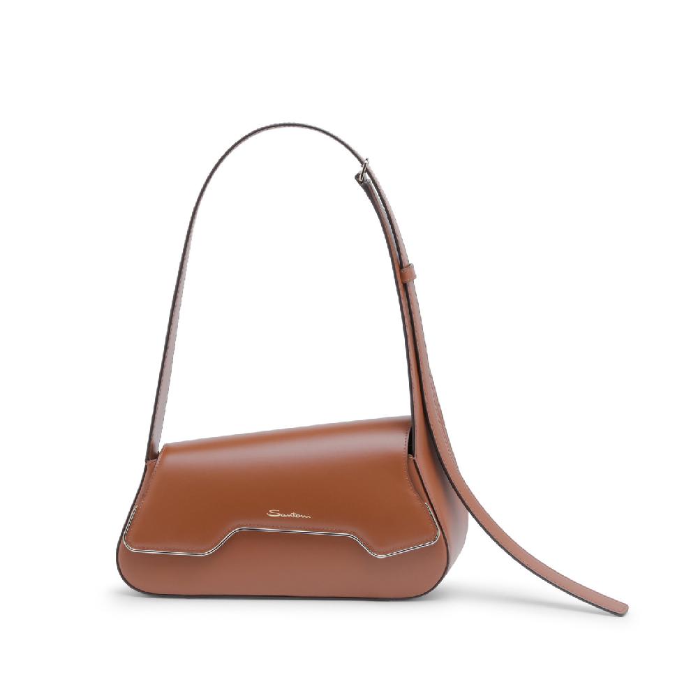Santoni Borsa ThePluto in pelle marrone