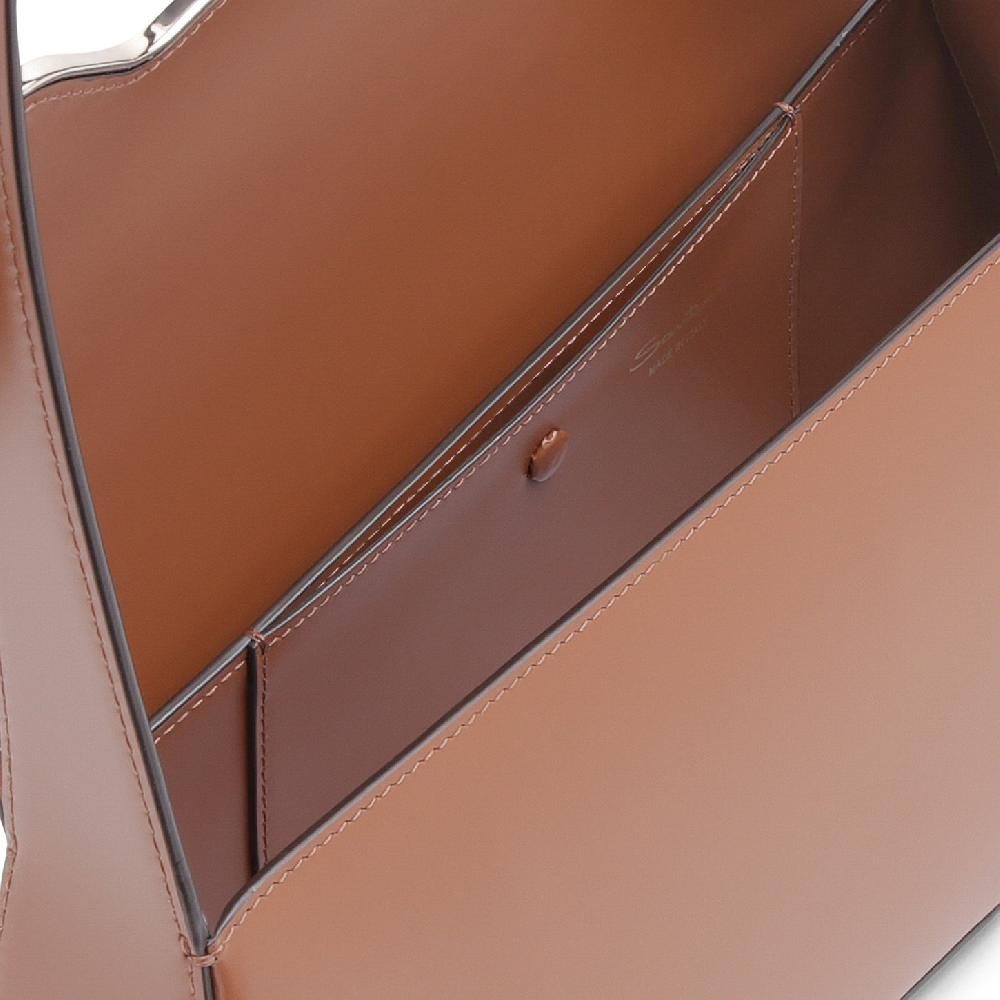 Santoni Borsa ThePluto in pelle marrone Promozione