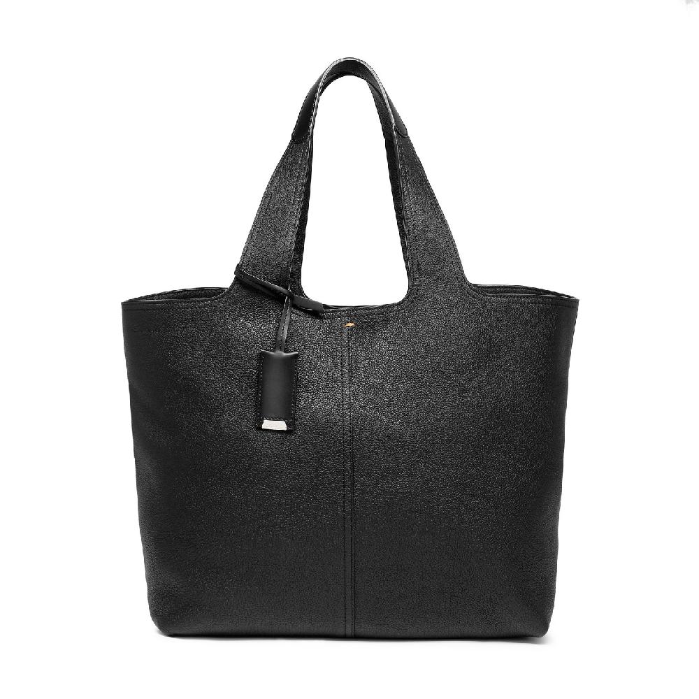 Santoni Borsa in pelle bottalata nera