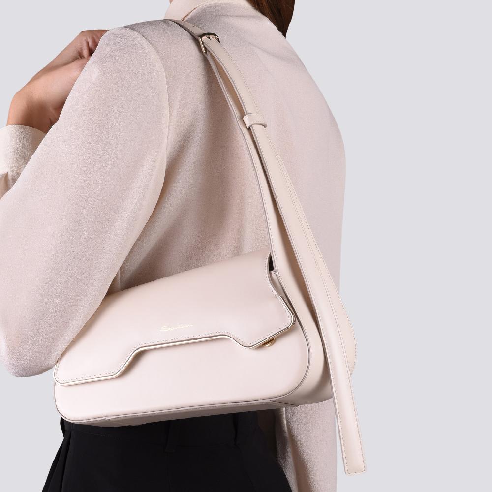 Santoni Borsa ThePluto in pelle bianca Acquista Ora