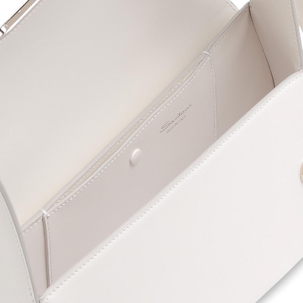 Santoni Borsa ThePluto in pelle bianca Acquista Ora