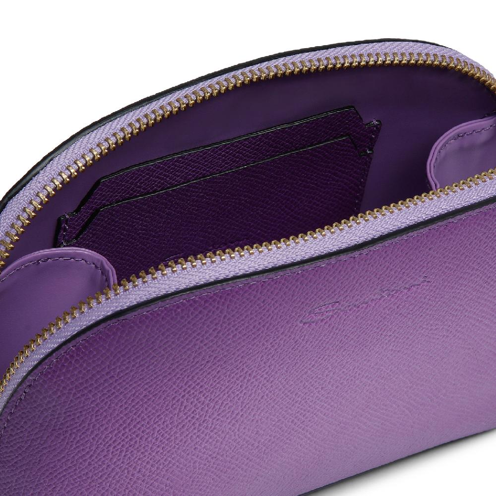 Santoni Pouch in Saffiano viola Promozione Limitata