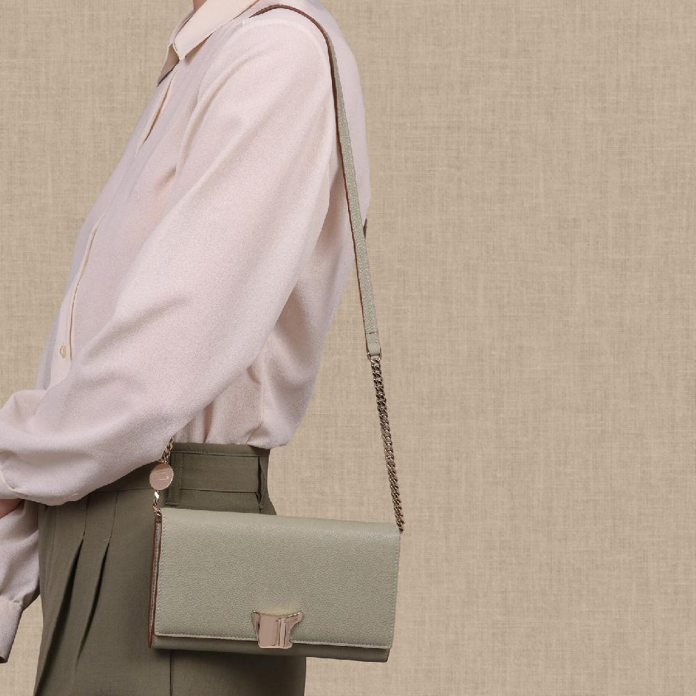 Santoni Borsa a tracolla in pelle verde Affare Del Giorno
