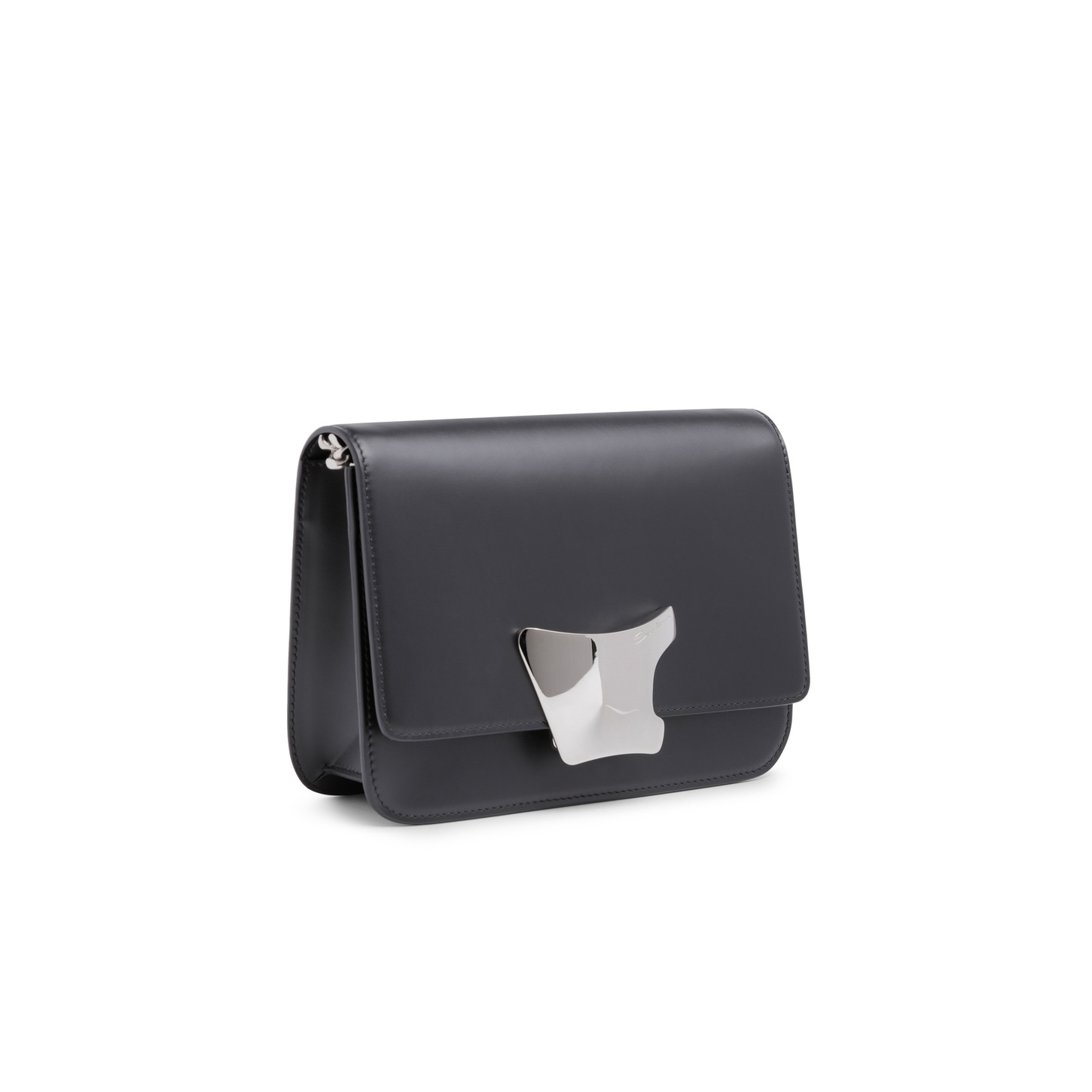 Santoni Borsa a tracolla in pelle nera Sconto