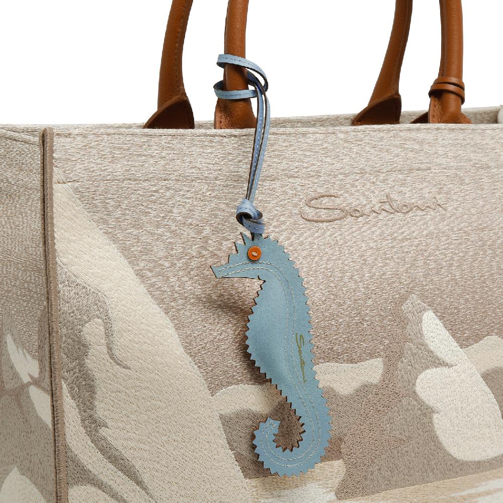 Santoni Charm cavalluccio marino in pelle arancione Offerte