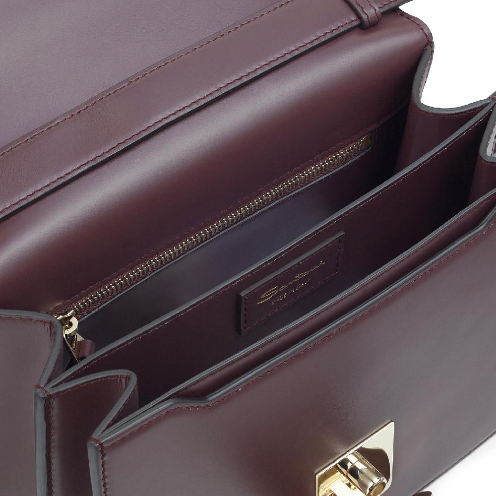 Santoni Borsa a tracolla in pelle bordeaux Hotsell