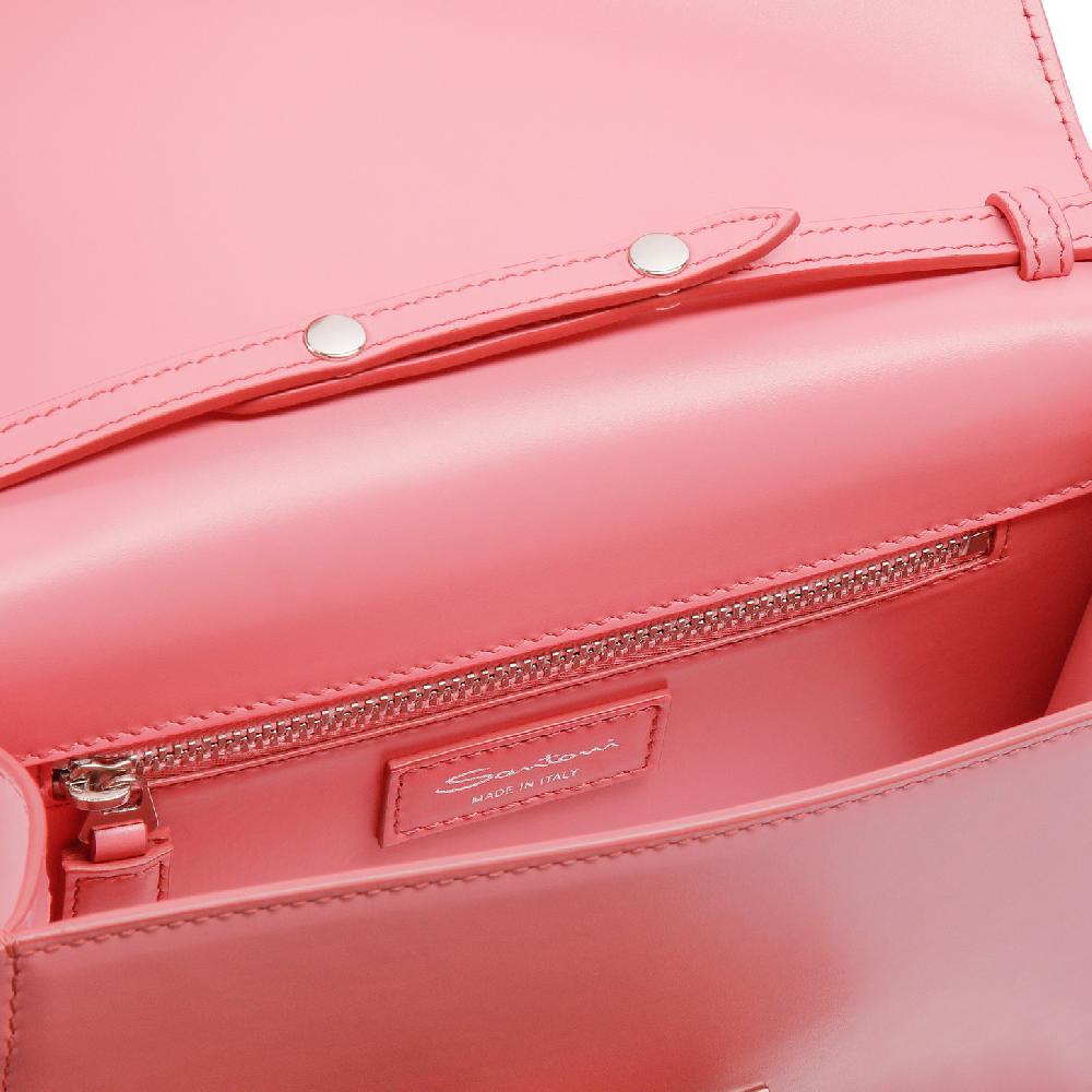 Santoni Borsa a tracolla in pelle rosa Saldi Di Fabbrica