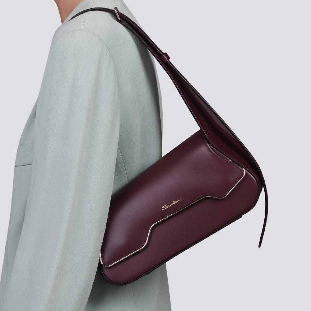 Santoni Borsa ThePluto in pelle bordeaux Vendite Flash