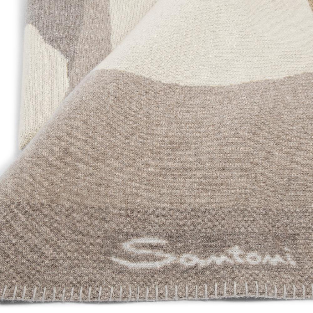 Santoni Coperta in cashmere beige Italy