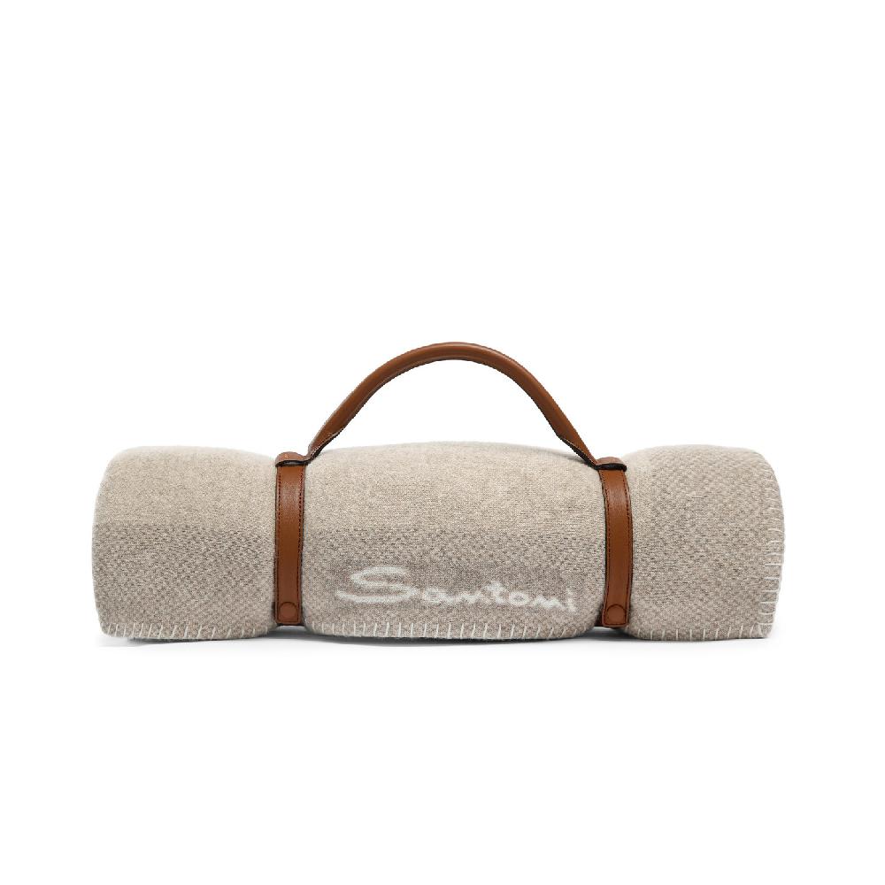 Santoni Coperta in cashmere beige Italy