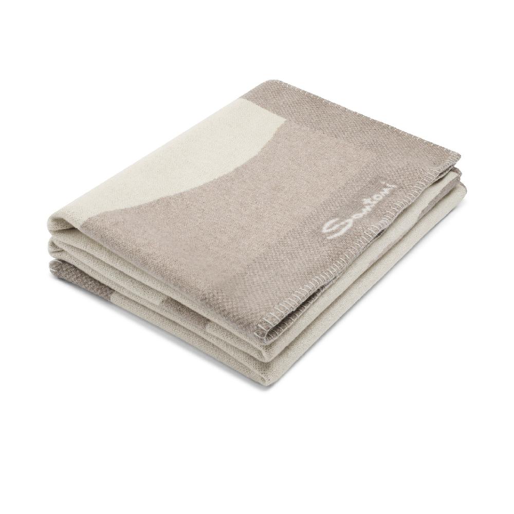 Santoni Coperta in cashmere beige Italy