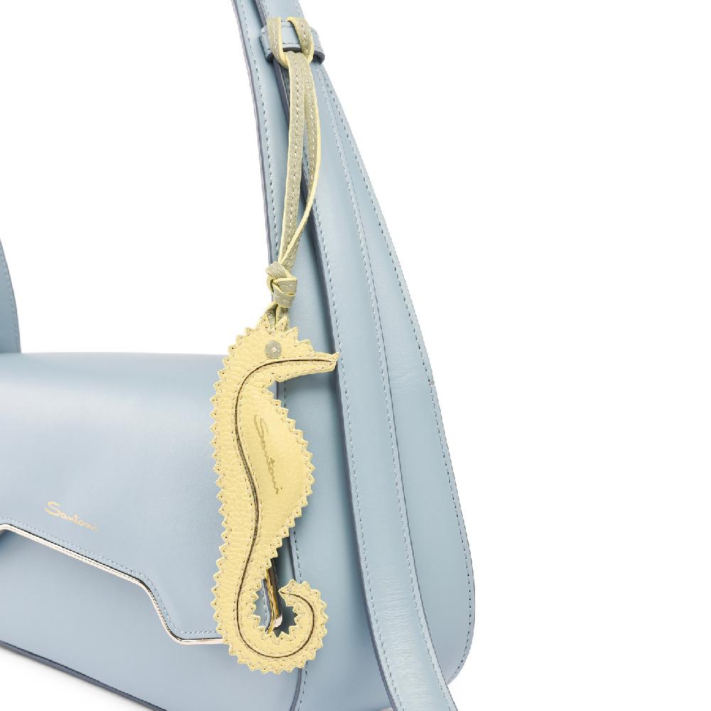 Santoni Charm cavalluccio marino in pelle gialla Fino al 65% di sconto