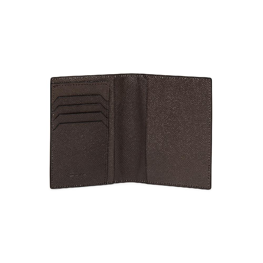 Santoni Custodia per passaporto in saffiano beige Promozione