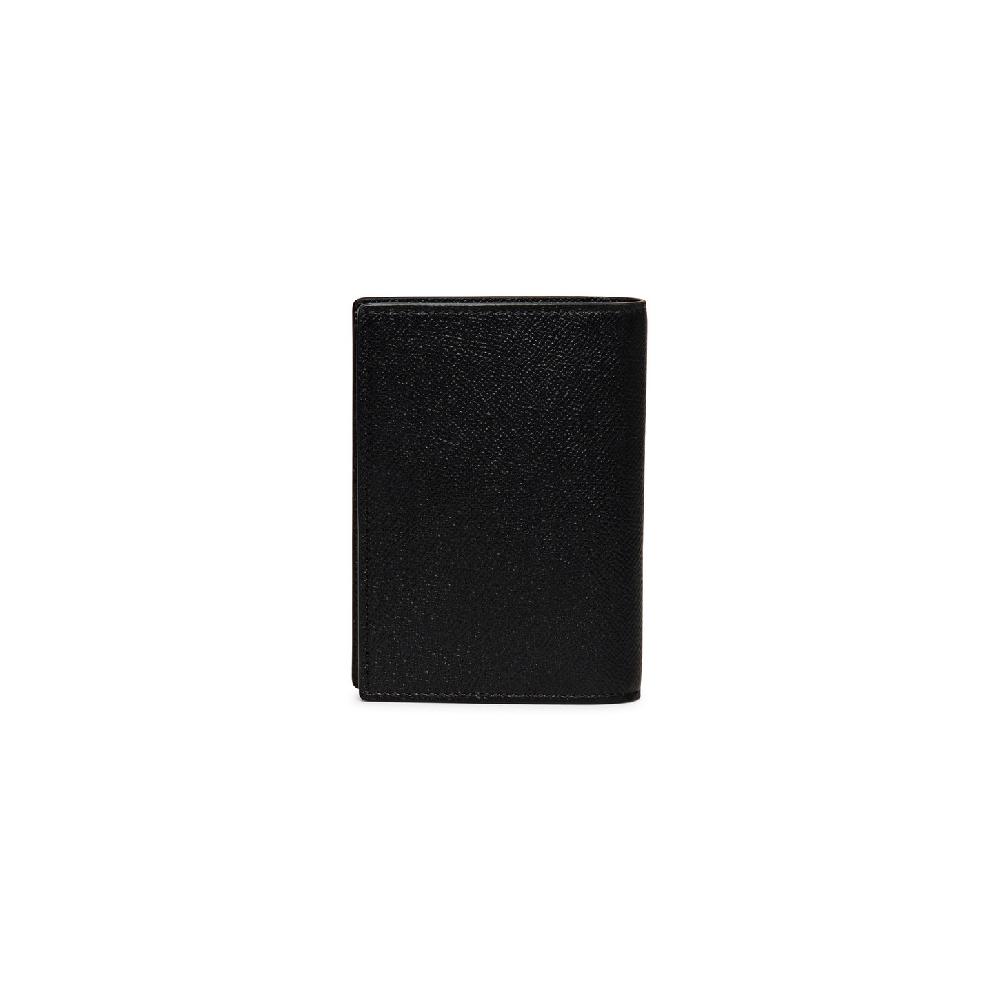 Santoni Custodia per passaporto in saffiano nero Spedizione Gratuita