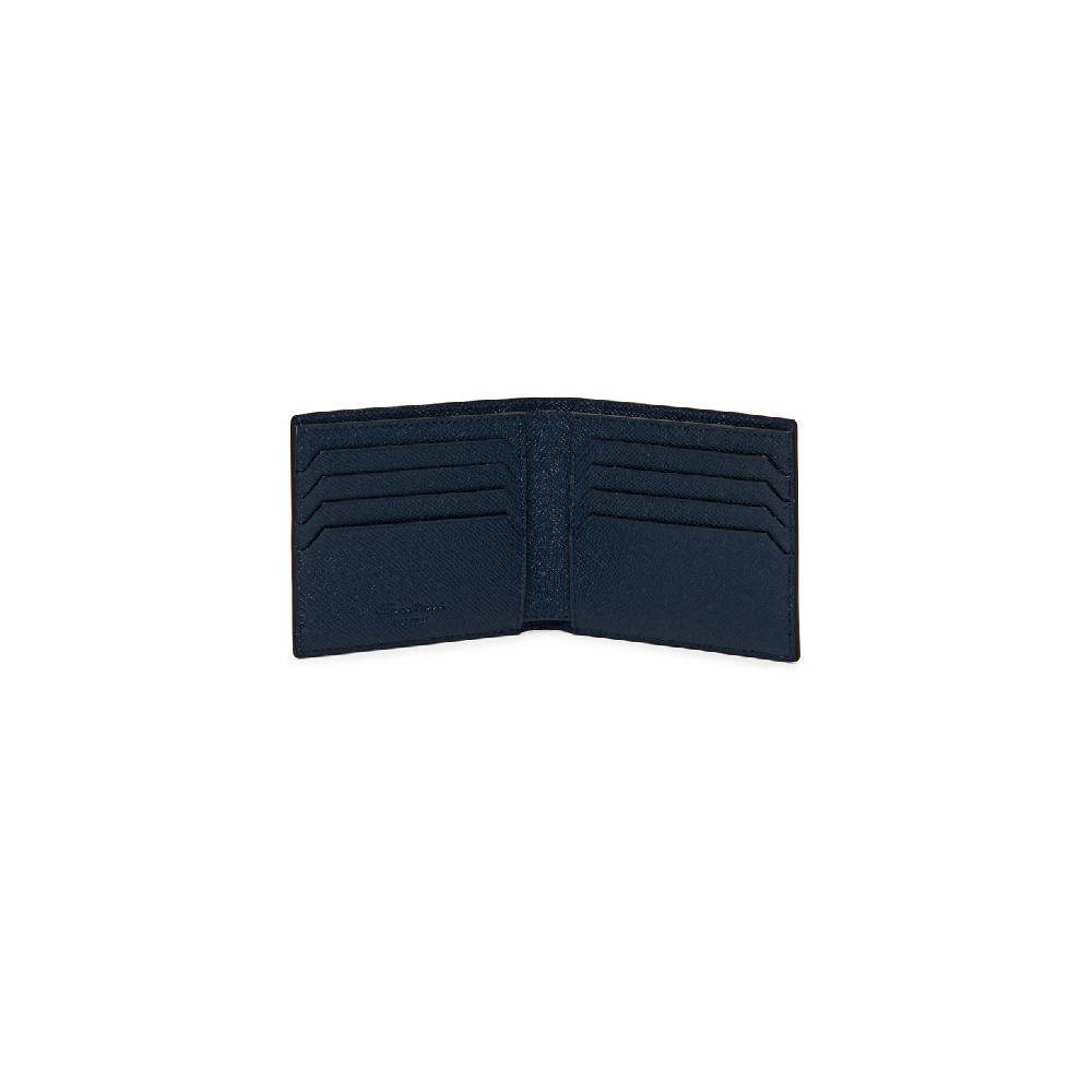 Santoni Portafoglio in saffiano blu Qualità Garantita