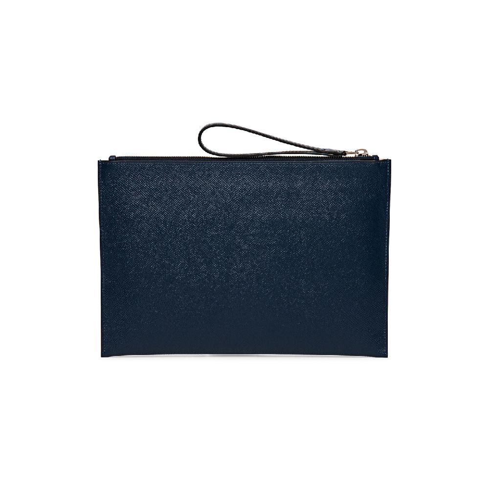 Santoni Pouch in saffiano blu Negozi Online