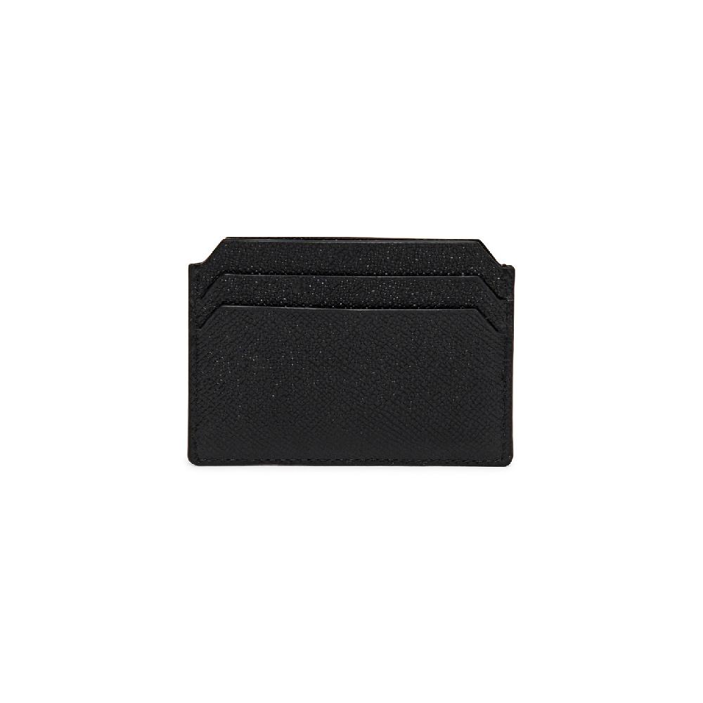 Santoni Porta carte di credito in saffiano nero Acquista Ora