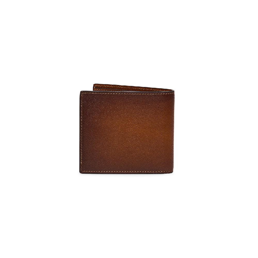 Santoni Portafoglio in saffiano marrone Shopping Online