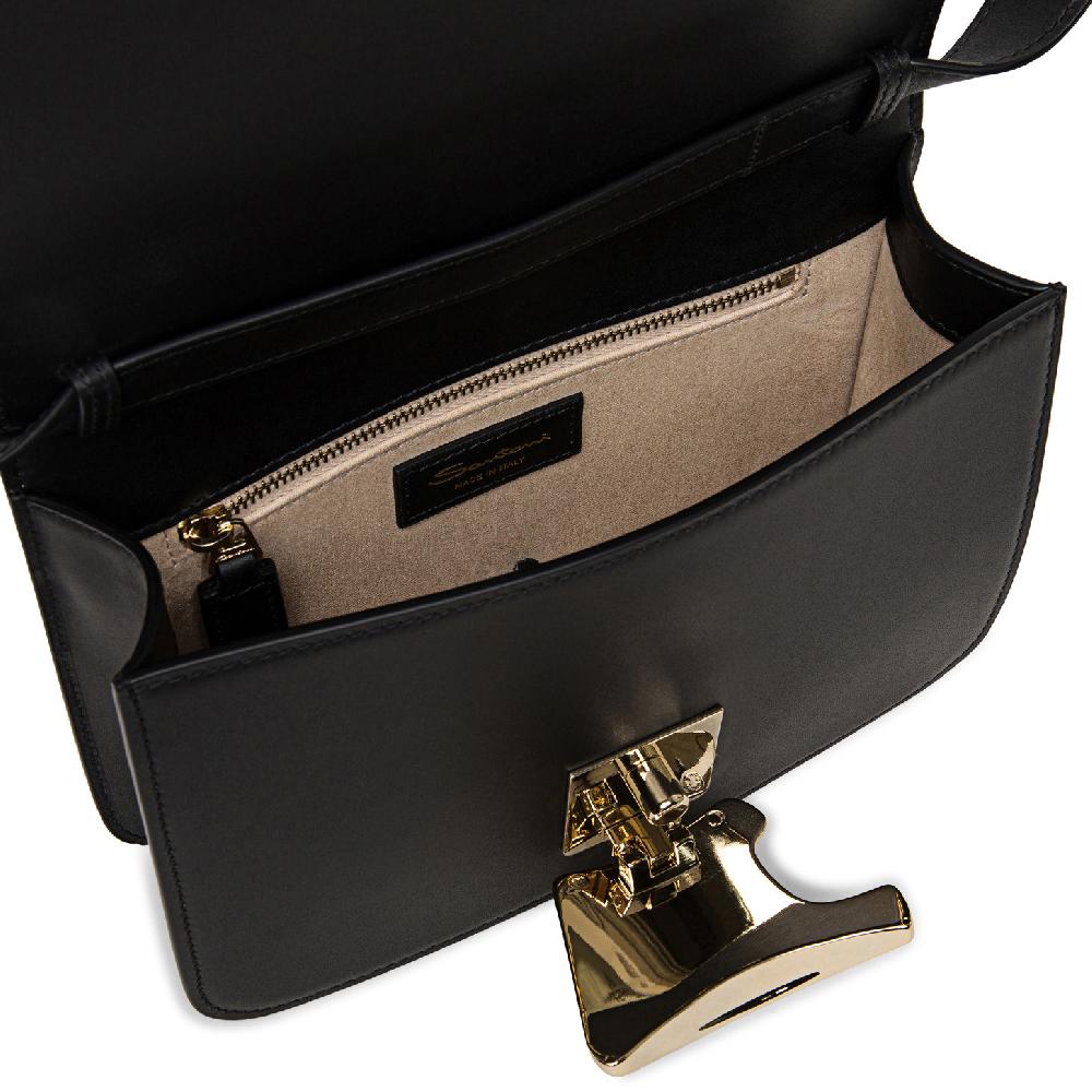 Santoni Borsa a tracolla in pelle nera Online