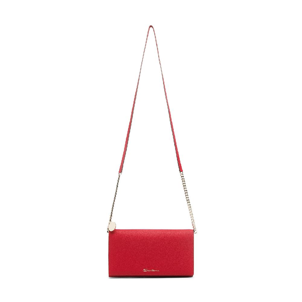 Santoni Borsa a tracolla in pelle rossa Offerte