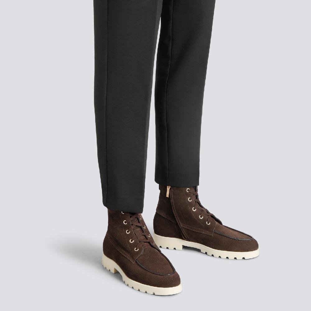 Santoni Stivaletto da donna in suede testa di moro Saldi Di Fabbrica