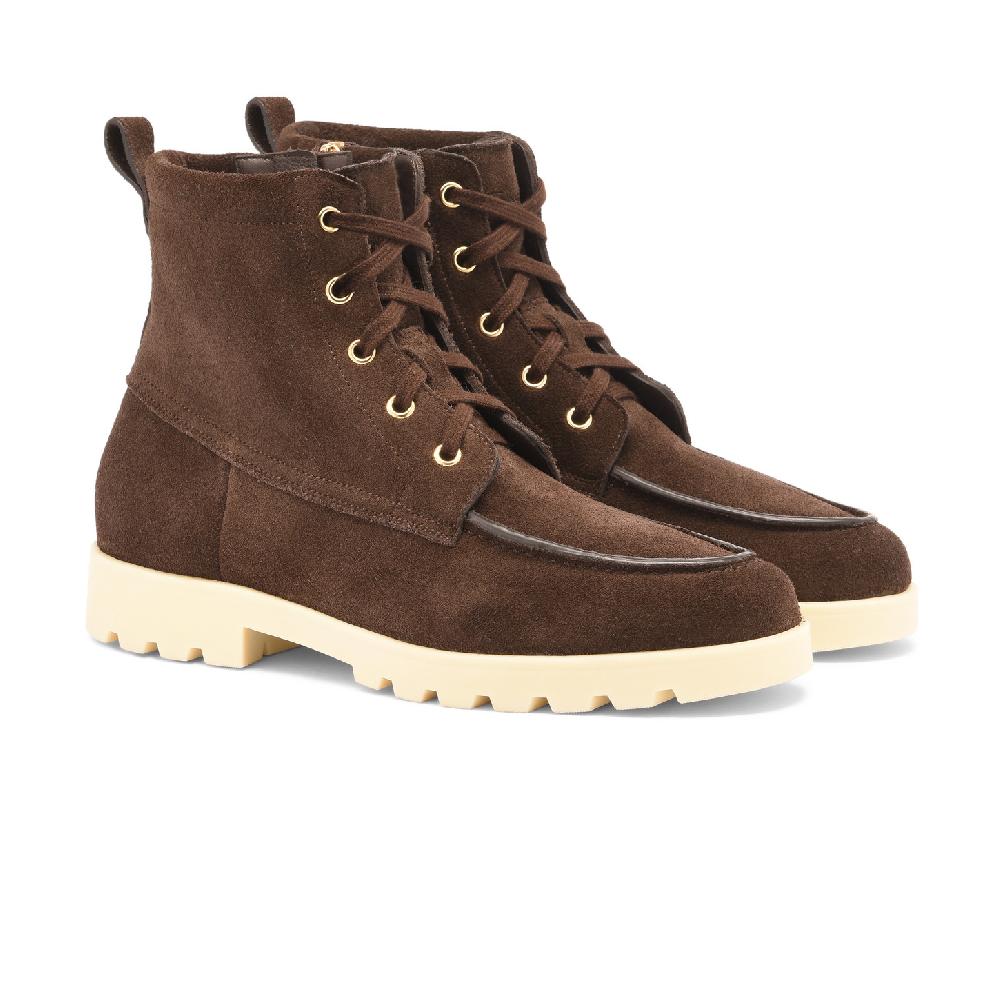 Santoni Stivaletto da donna in suede testa di moro Saldi Di Fabbrica
