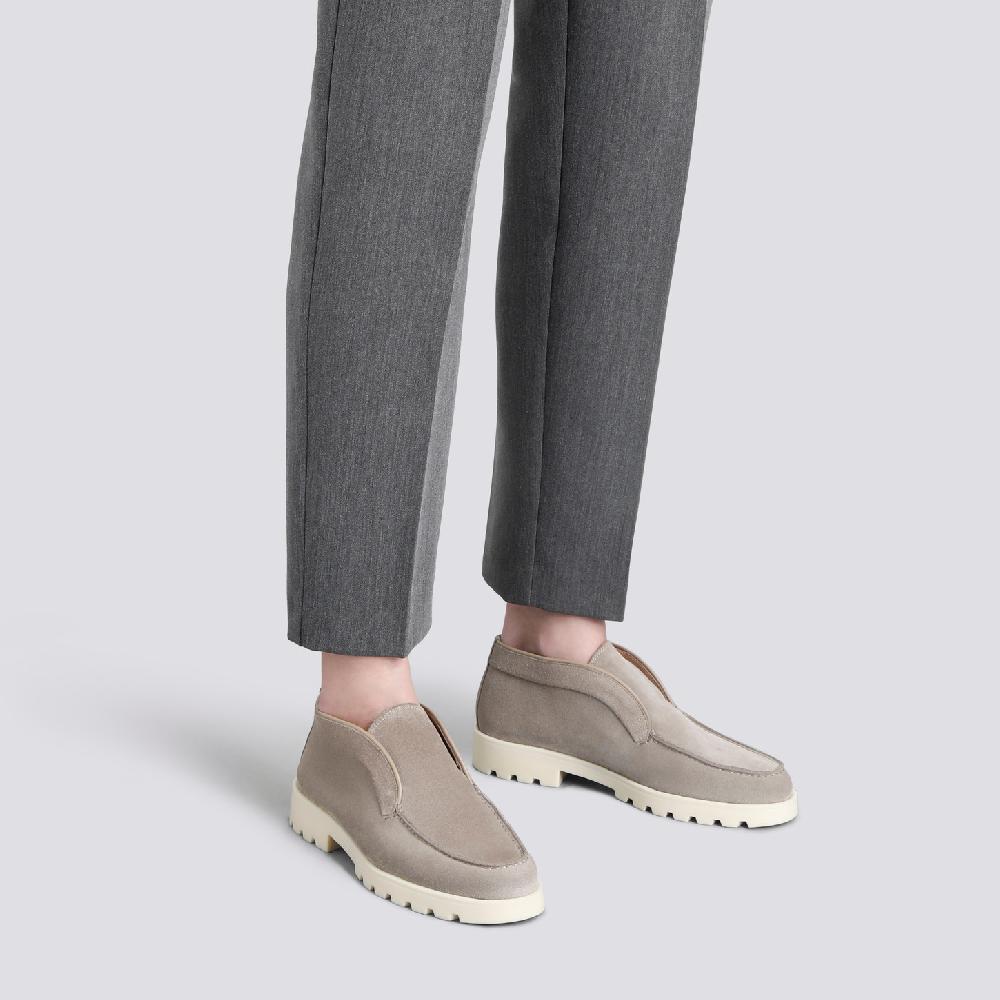 Santoni Stivaletto desert da donna in suede tortora Shopping Online