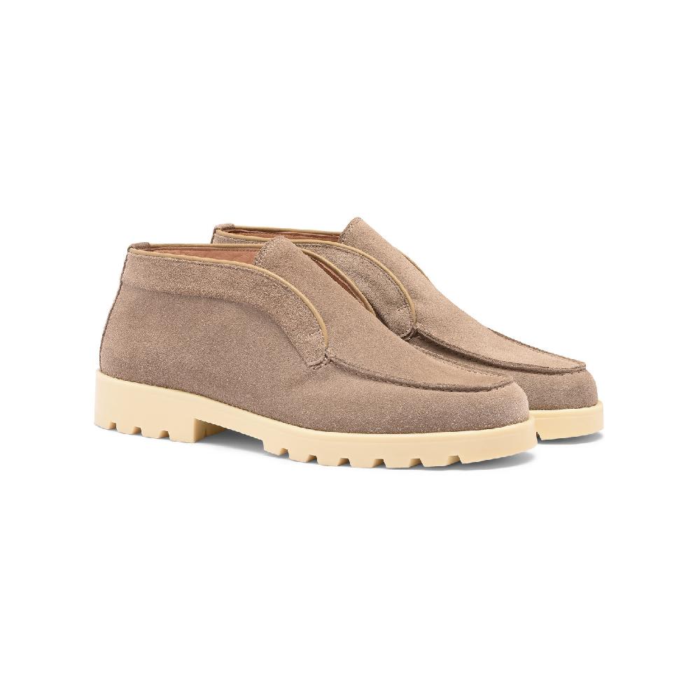 Santoni Stivaletto desert da donna in suede tortora Shopping Online