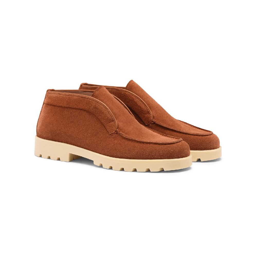 Santoni Stivaletto desert da donna in suede arancione In Saldo