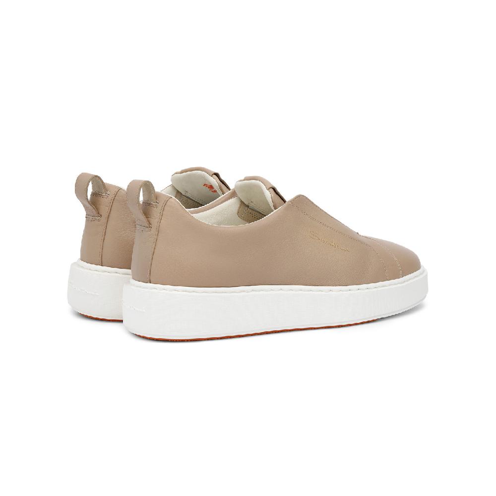 Santoni Sneaker slip-on da donna in pelle rosa Nuova