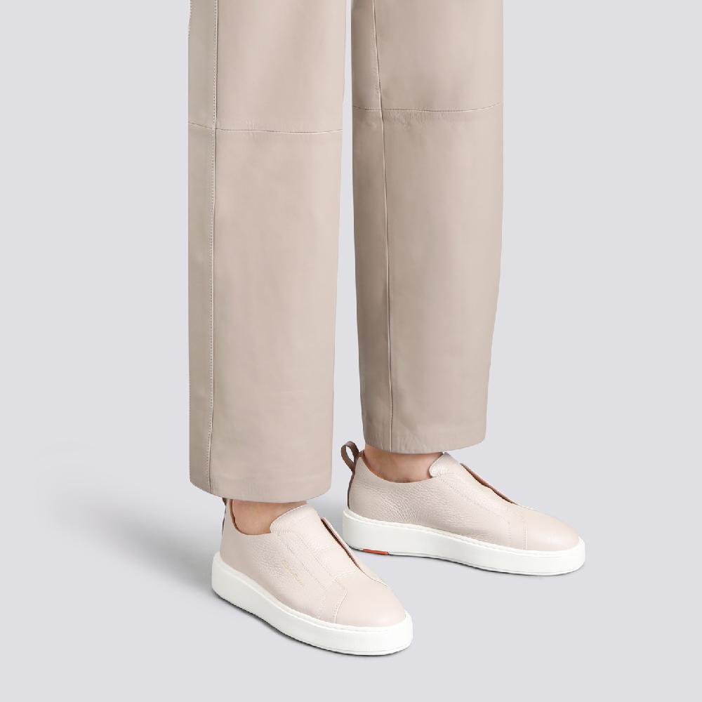 Santoni Sneaker slip-on da donna in pelle bottalata nude Moda