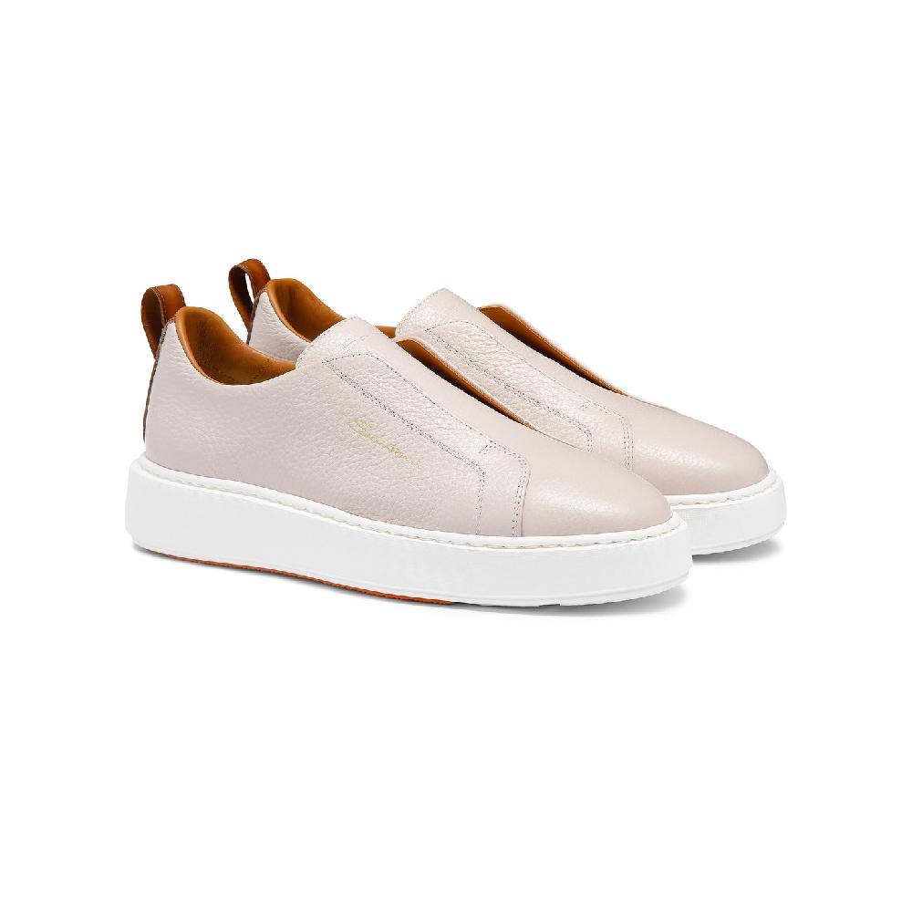 Santoni Sneaker slip-on da donna in pelle bottalata nude Moda