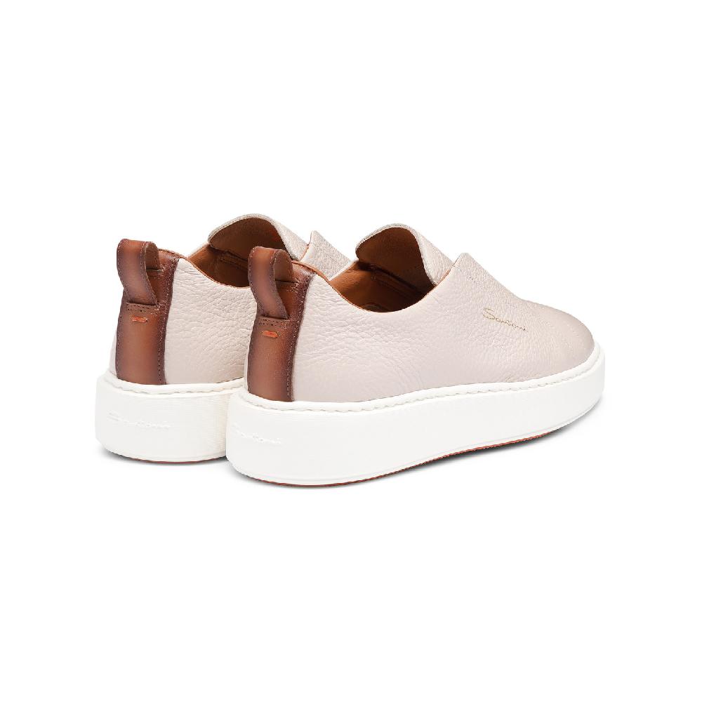 Santoni Sneaker slip-on da donna in pelle bottalata nude Moda
